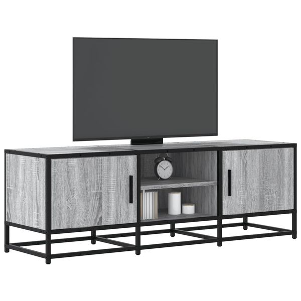 vidaXL TV skrinka sivá sonoma 120x35x41 cm kompozitné drevo a kov