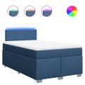 vidaXL Boxspring posteľ s matracom modrá 120x200 cm látka