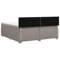 vidaXL Posteľ boxspring s matracom Sivohnedá 200 x 200 cm Látka