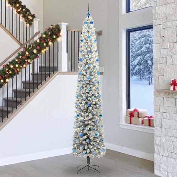 vidaXL Umelý vianočný stromček Zelená 300 cm PVC, oceľ a plast