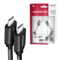 AXAGON BUCM-CM20TB, TWISTER kábel USB-C <-> USB-C, 1.1m, USB 2.0, PD 60W 3A, ALU, tpe, čierny