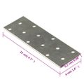 vidaXL Dierované plechy 60 ks 2 mm 120x40 mm pozinkovaná oceľ