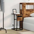 vidaXL Nočný stolík Dymová dub 41,5 x 26 x 60,5 cm Kompozitné drevo