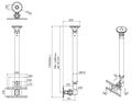 Neomounts  FPMA-C100WHITE / Flat Screen Ceiling Mount (Height: 79-129 cm) / White Držák, VESA, stropní, pro monitor, úhloprícka 10"-30", náklon 180°, otácení 180°, rotace 360°, nosnost 12kg, bílý