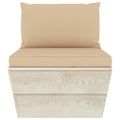 vidaXL 3-dielna záhradná sedacia súprava z paliet s podložkami smrek