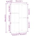 vidaXL Knižnica/komoda dymový dub 50x25x80 cm spracované drevo