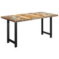 vidaXL Jedálenský stôl, nohy v tvare H 180x90x77 cm, recyklovaný masív