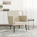 vidaXL Kreslo krémové 61x78x80 cm umelá koža