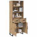 vidaXL Highboard 2 ks Remeselný dub 69,5 x 34 x 180 cm