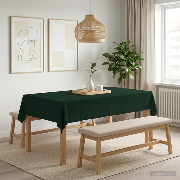 vidaXL Uterák na stôl Obdĺžnikový Tmavozelená 110 x 160 cm Polyester