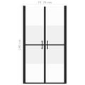 vidaXL Sprchové dvere polo-mliečne ESG (73-76)x190 cm