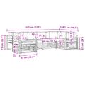 vidaXL Záhradná súprava gaučov 6 ks Prírodná a béžová