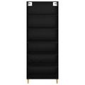 vidaXL Highboard Čierny dub 69,5 x 32,5 x 180 cm Kompozitné drevo