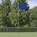 vidaXL Vlajka EÚ a tyč 6,08 m hliník