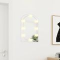 vidaXL Zrkadlo s LED svetlami 60x40 cm sklenené oblúkové