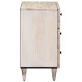 vidaXL Skriňa na posteľ Biela 50 x 33 x 60 cm Masívne mango drevo