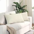 vidaXL Vankúše na pohovku 2 pcs Krémová 80 x 40 cm Kordúrová tkanina