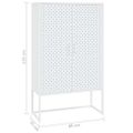 vidaXL Vysoká skrinka biela 80x35x135 cm oceľ