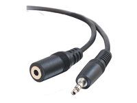 Predlžovacia šnúra audio - mini-phone stereo 3.5 mm s kolíkmi (samec) do mini-phone stereo 3.5 mm so zdierkami (samica) - tienený - lisovaný