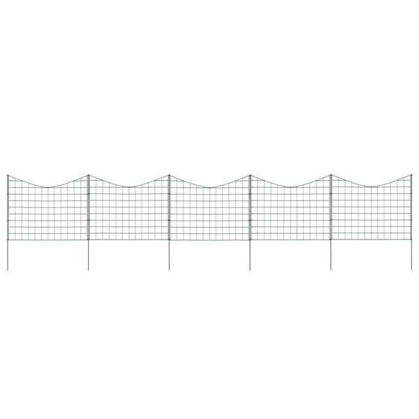 vidaXL Záhradný plot s oblúkom nadol 77,5x64 cm, zelený