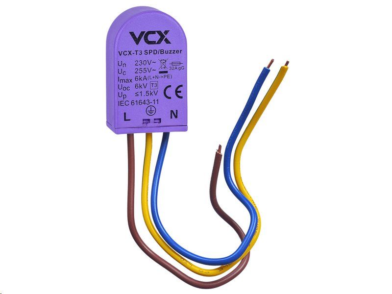 Přepěťová ochrana VCX D T3 SPD BUZZER třída D (T3) 1.5kV