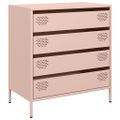 vidaXL Komoda ružová 68x39x73,5 cm oceľ valcovaná za studena