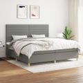 vidaXL Boxspring posteľ s matracom tmavosivá 200x200 cm látka