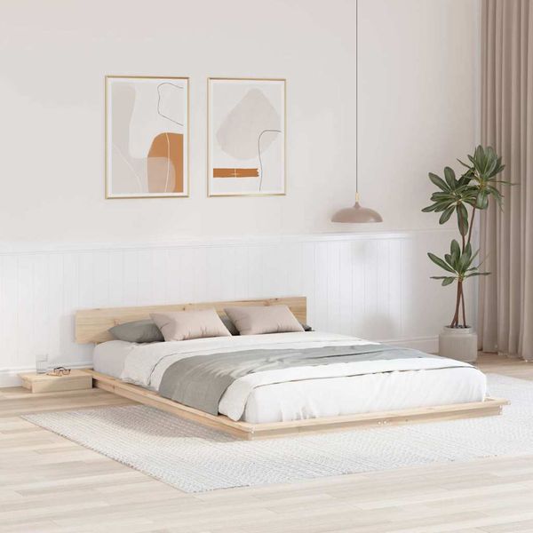 vidaXL Rám postele Hnedá 140 x 200 cm drevo