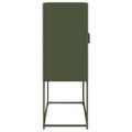 vidaXL Highboard Olive Green 68x39x107 cm Oceľ