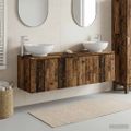 vidaXL Set kabinetov do kúpeľne 3 ks Staré drevo 49,5 x 44,5 x 65 cm