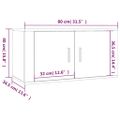 vidaXL Nástenné TV skrinky 2 ks dymový dub 80x34,5x40 cm