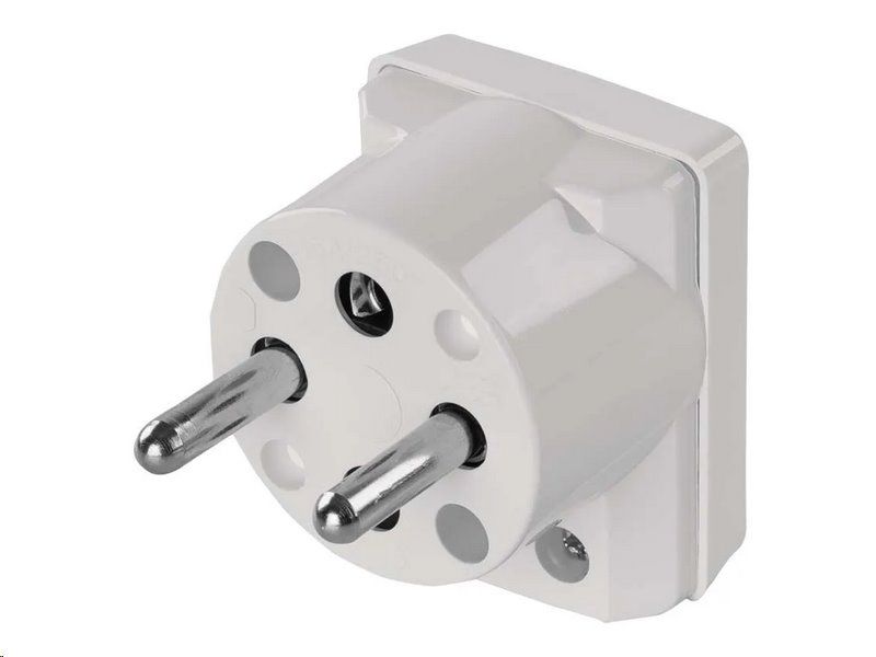 Zásuvka ABB 5536-2154 uhlová biela