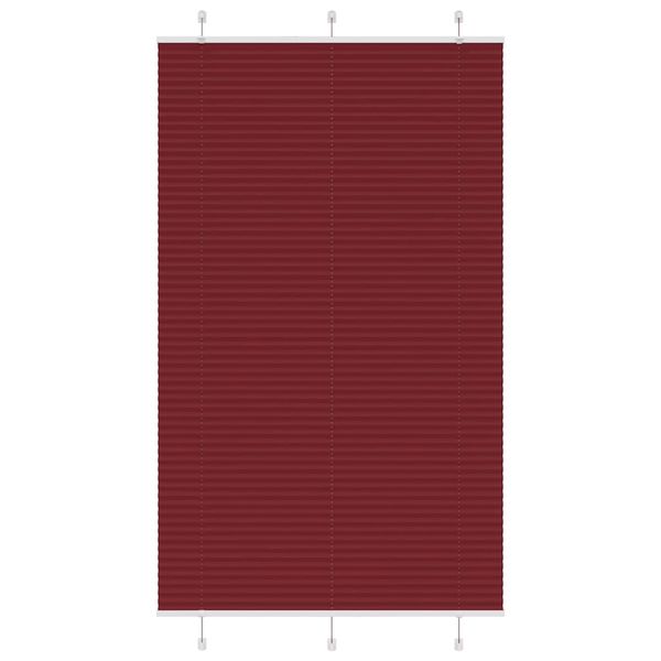 vidaXL Plisovaná roleta bordová červená 120x200 cm šírka látky 119,4 cm polyester