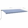 vidaXL Ručne zaťahovacia markíza s LED 600x350 cm modrá a biela