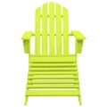 vidaXL Záhradná stolička Adirondack s otomanom jedľový masív zelená