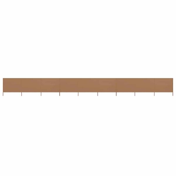 vidaXL 9-panelová zábrana proti vetru látková 1200x120 cm sivo-hnedá