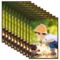 vidaXL Fotorámiky na stenu alebo stôl 10 ks bronzové 15x21 cm MDF