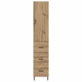 vidaXL Highboard Remeselný dub 34,5 x 34 x 180 cm Kompozitné drevo