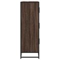 vidaXL Vysoká skrinka hnedý dub 68x35x106,5 cm kompozitné drevo+kov