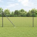 vidaXL Zváraný drôtový plot s hrotmi 25 x 1 m Oceľ s PVC povrchom Sivá