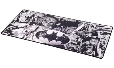 Batman herní podložka XXL/ 90 x 40 cm Podložka pod myš, herní, 900×400×3mm, cerno-bílá
