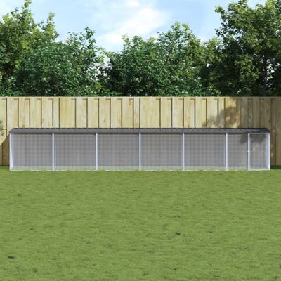 vidaXL Klietka pre kurčatá strecha antracitová 603x98x90 cm poz. oceľ