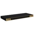 vidaXL Plávajúce nástenné police 4ks, lesklé čierne 60x23,5x3,8cm, MDF