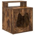vidaXL Mačka Dom Dymový dub 42,5 x 40 x 53,5 cm Kompozitné drevo