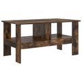 vidaXL Konferenčný stolík Dymová dub 90 x 50 x 45 cm Kompozitné drevo