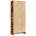 vidaXL Knižnica dymový dub 60x24x143 cm kompozitné drevo