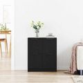 vidaXL Servírovacia skriňa Čierny dub 60 x 30 x 70 cm Kompozitné drevo