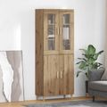 vidaXL Highboard Remeselný dub 69,5 x 34 x 180 cm