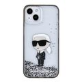 Karl Lagerfeld case for iPhone 15 6,1" KLHCP15SLKKNSK priehľadná hardcase Liquid Glitter Ikonik