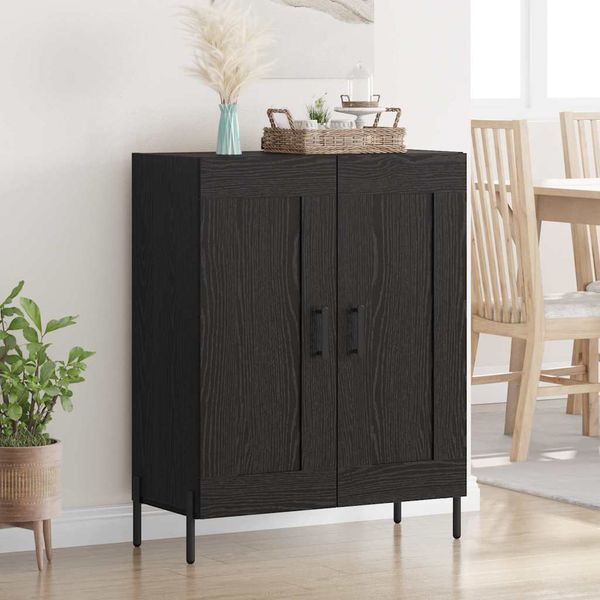 vidaXL Servírovacia skriňa Čierny dub 69,5 x 34 x 90 cm